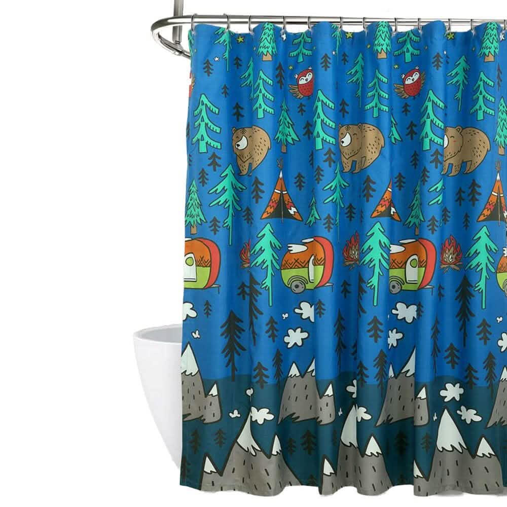 Kidz Mix Camping Explorer Shower Curtain DailySale