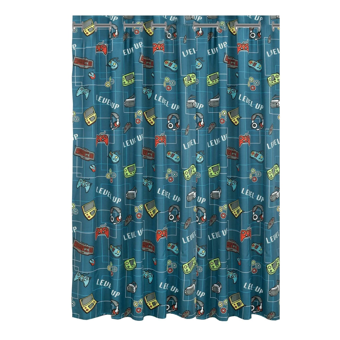 Kidz Mix Level Up Glow-in-the-Dark Shower Curtain DailySale