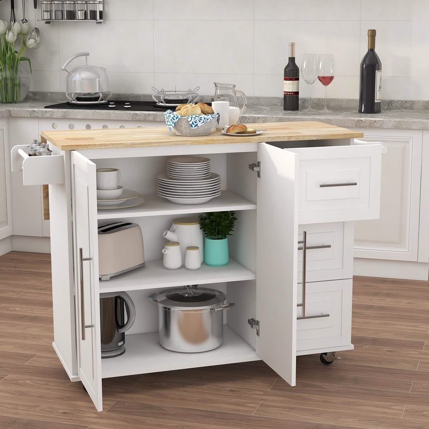 Kitchen Carts on Wheels DailySale