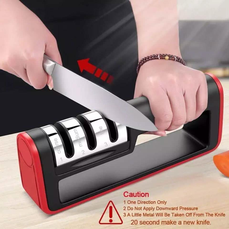 Knife Sharpener Professional Ceramic Tungsten Kitchen Sharpening System Tool DailySale