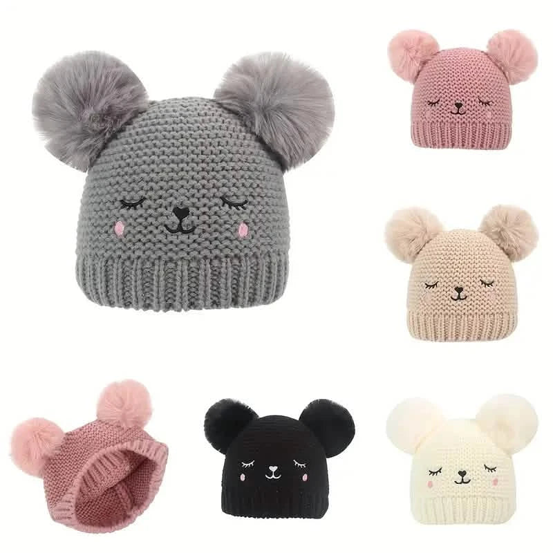 Knitted Beanie Hat, Cute Cold-proof Winter Hat For 6-24 Months Baby Girls DailySale