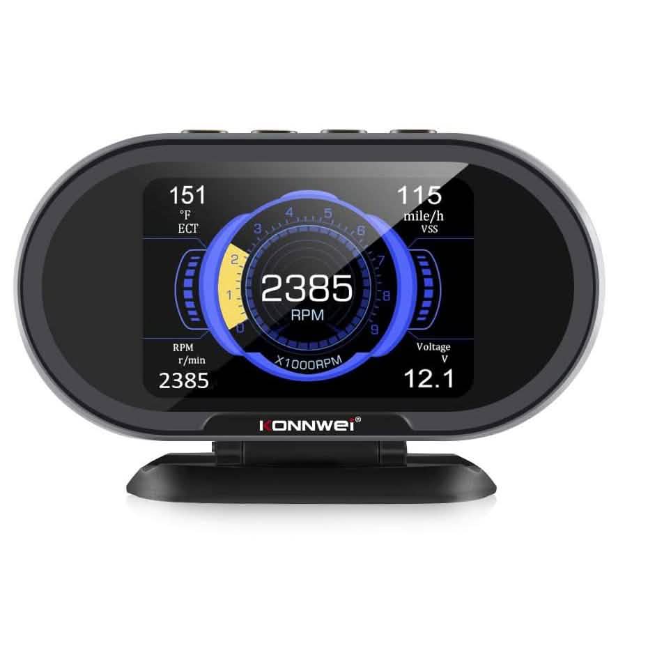 KONNWEI KW206 Car OBD2 HUD Digital Meter RPM Gauge DailySale