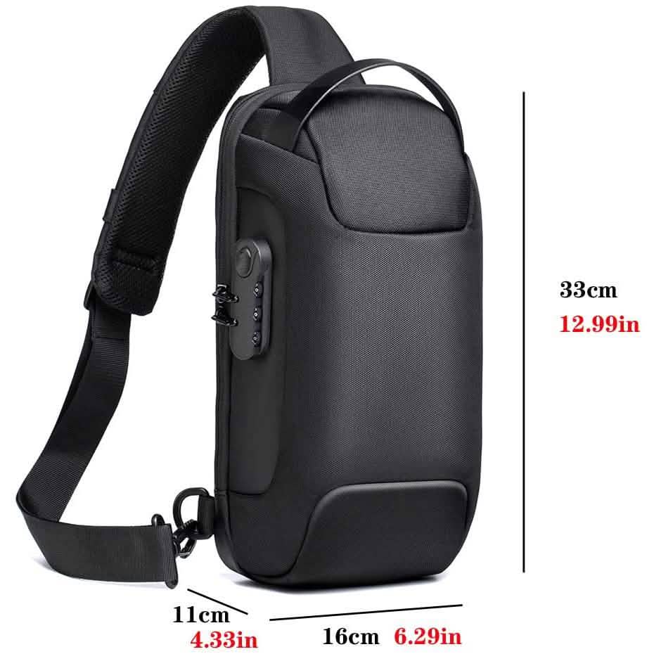 KPYWZER Anti-theft Sling Backpack with USB Charging Port DailySale
