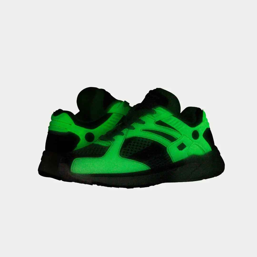 LA Gear Kids Catapult Light-Up x Glow Lowtop | Neon Yellow x Black