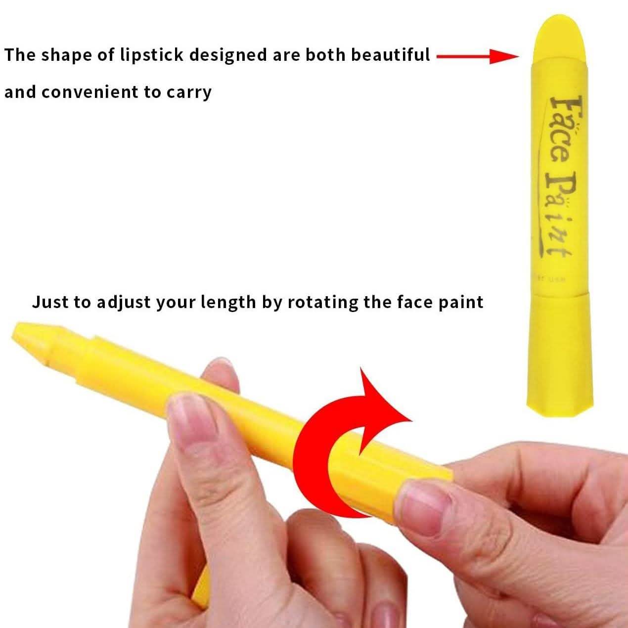 Lasten 12 Colors Face Paint Crayons DailySale