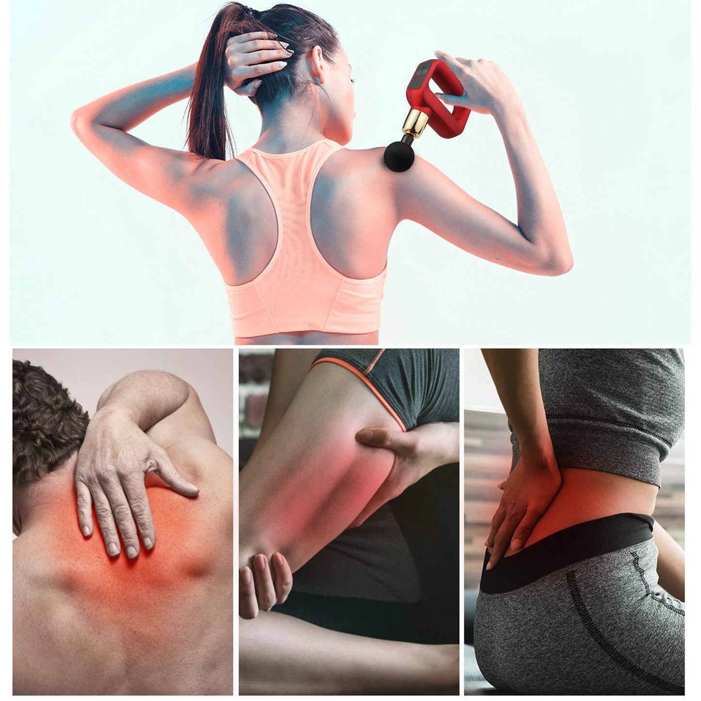 LAX Deluxe Handheld Deep Tissue Percussion Muscle Massager for Fitness DailySale