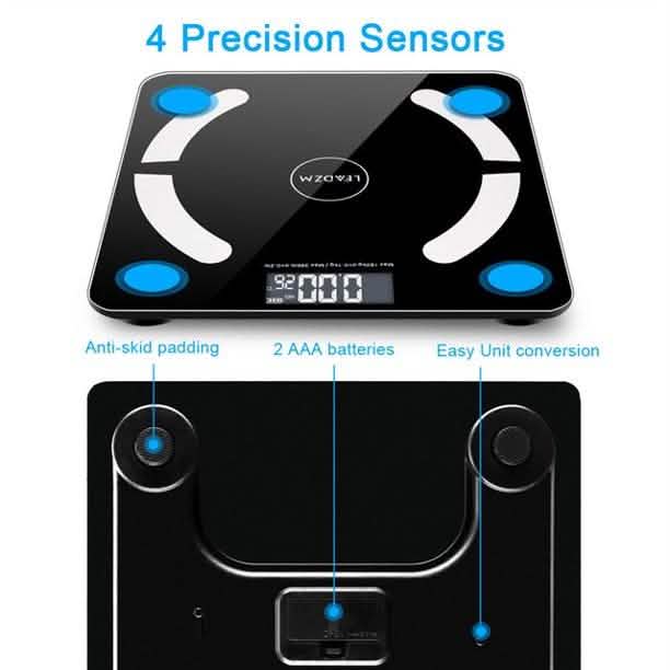 Digital Bathroom Wireless Fat Smart BMI Body Composition Analyzer Health Monitor Sync Data DailySale