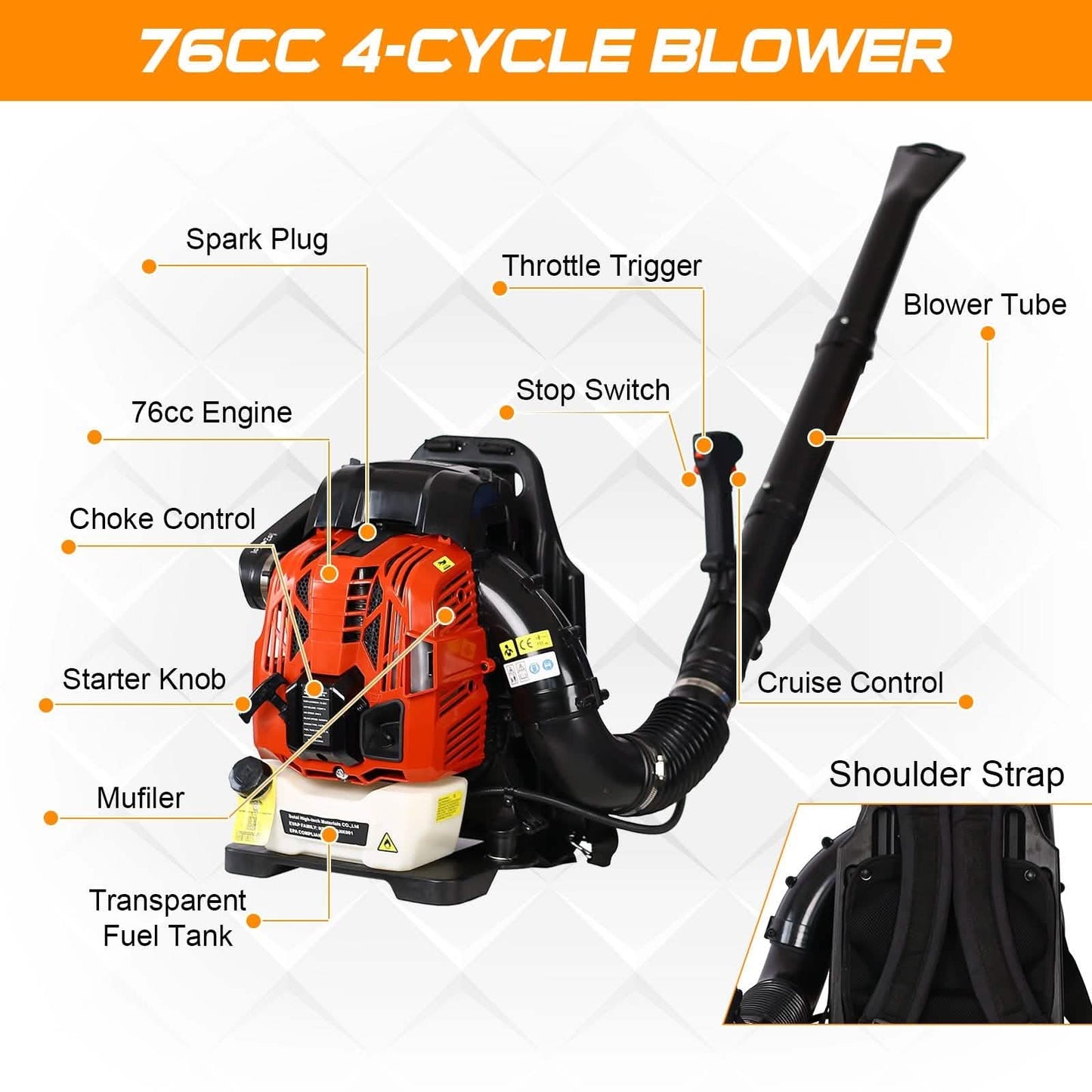 Leaf Blower Gas Powered Backpack DailySale