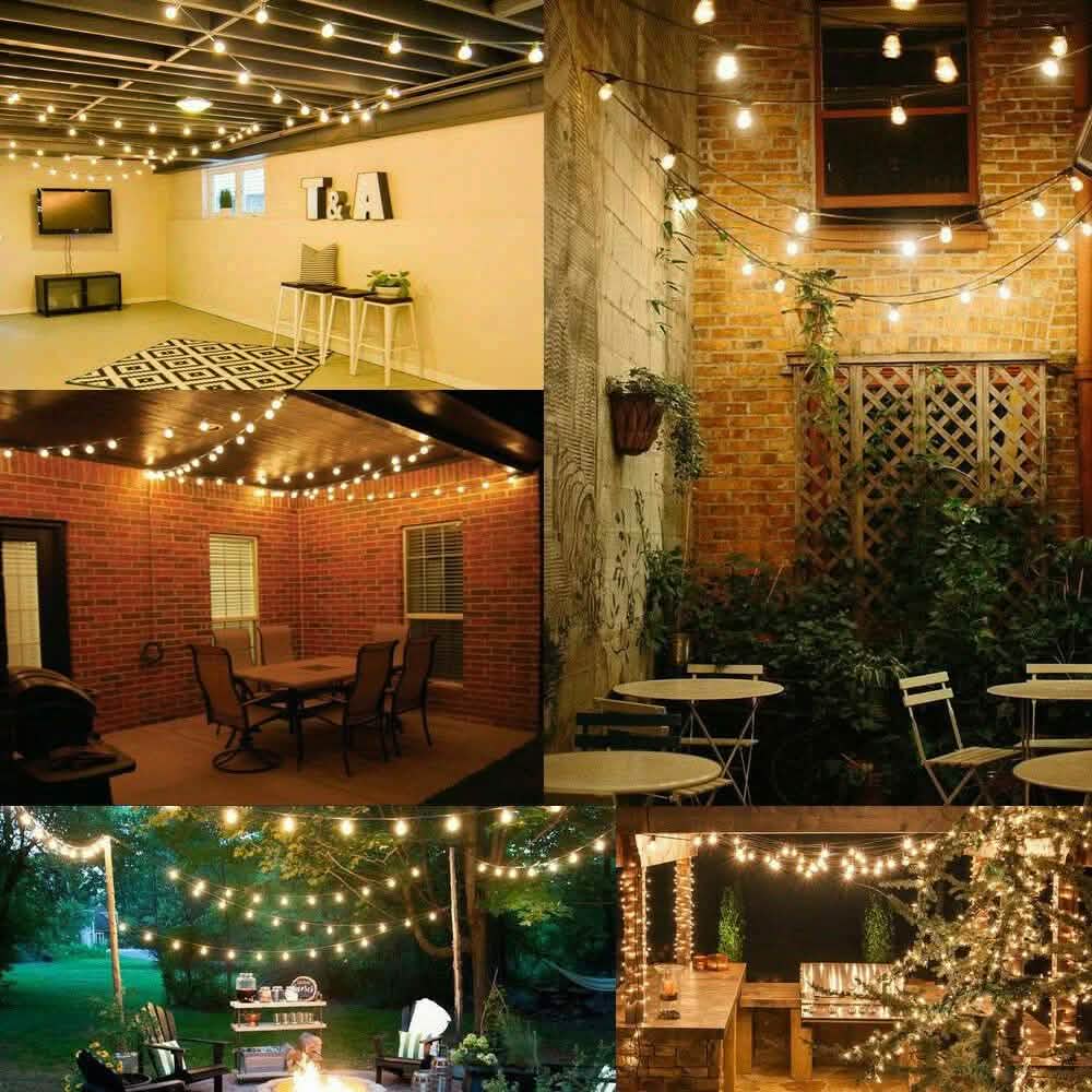 LED 15x S14 Bulbs Globe String Lights Commercial Grade Patio Outdoor Garden DailySale