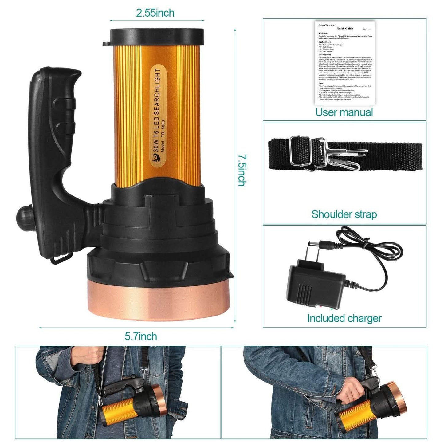 LED Flashlights IPX6 Waterproof Handheld Night Lights DailySale