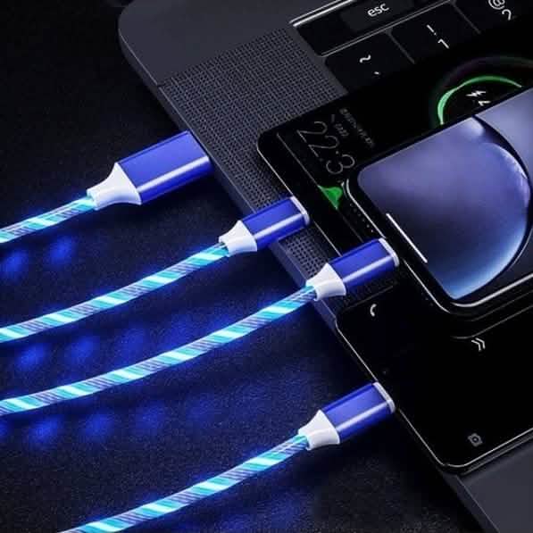 LED Light USB Charger Cable 3-in-1 Fast Charging DailySale