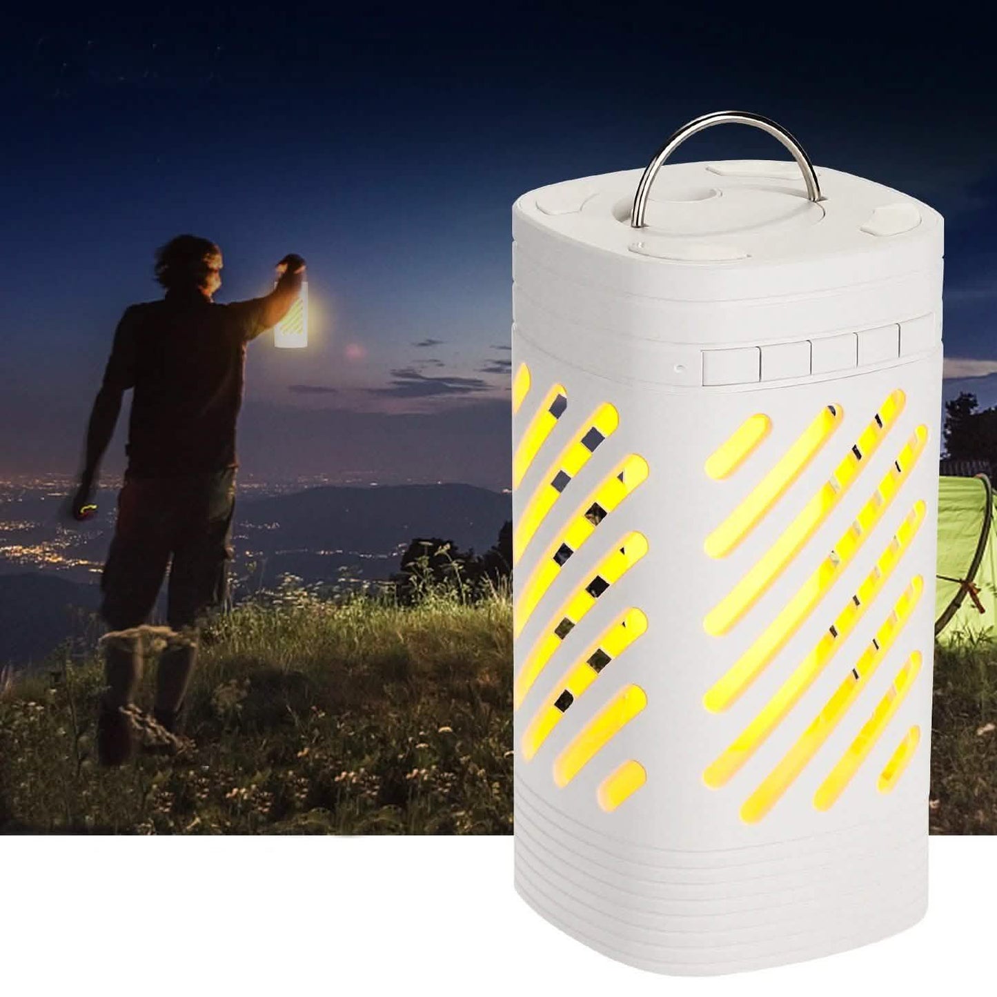 LED Smart Touch Bluetooth Speaker Rechargeable Camping Lamp DailySale