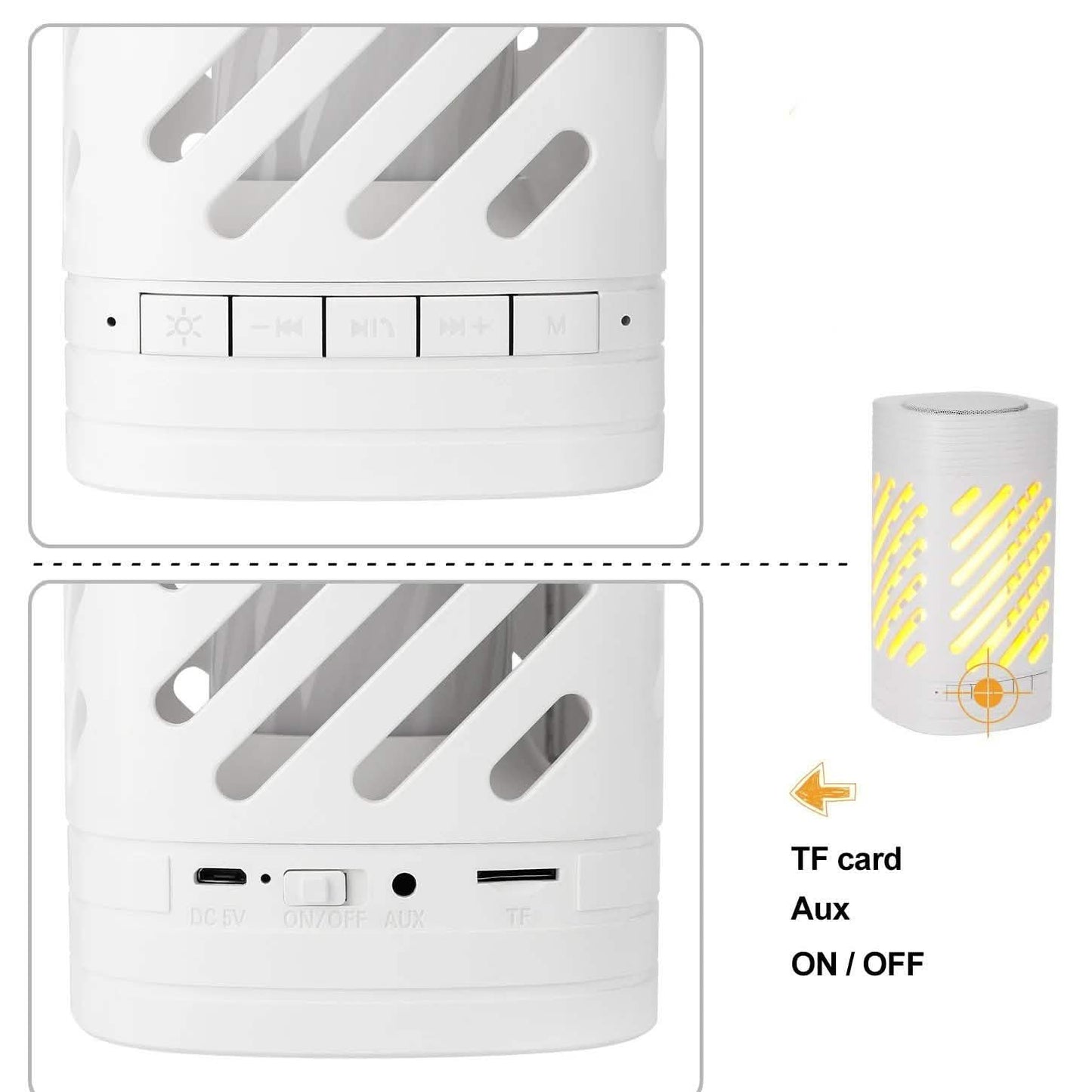 LED Smart Touch Bluetooth Speaker Rechargeable Camping Lamp DailySale