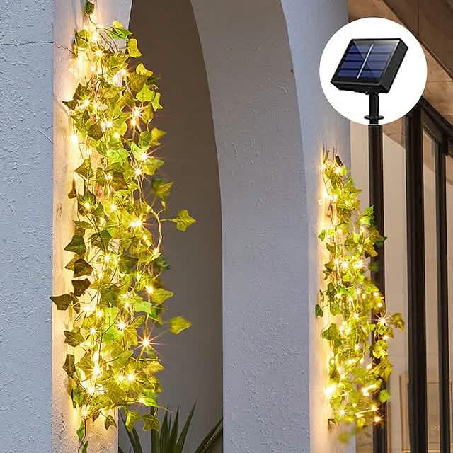 LED Solar Ivy Leaf String Light DailySale