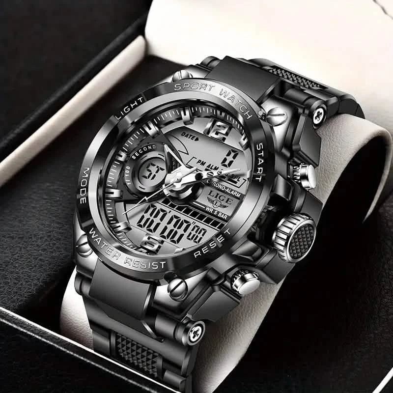 LIGE Men Digital Military Waterproof Watch DailySale