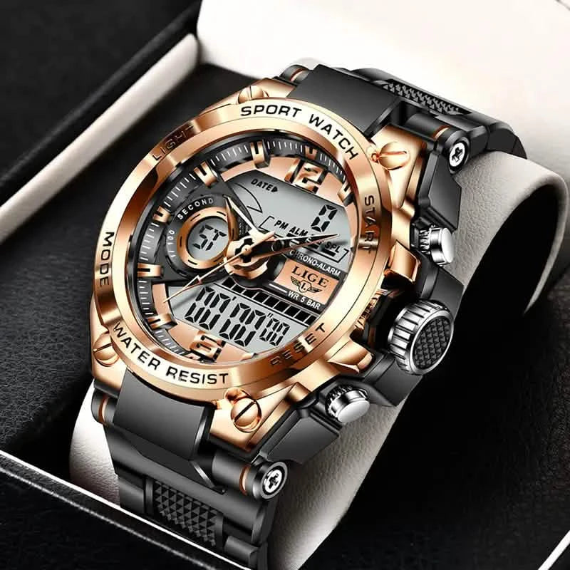 LIGE Men Digital Military Waterproof Watch DailySale