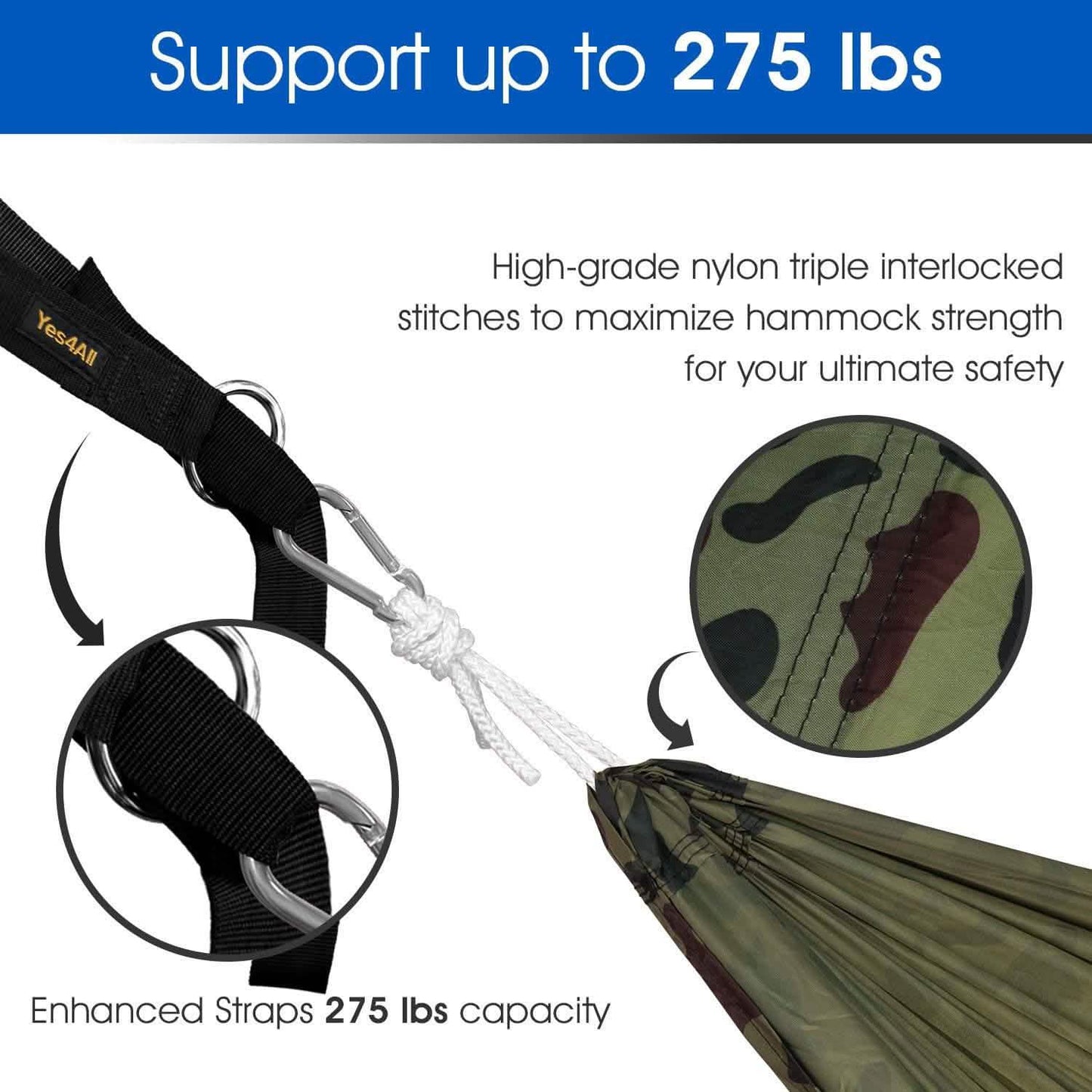 Lightweight Camping Hammock with Strap & Carry Bag DailySale
