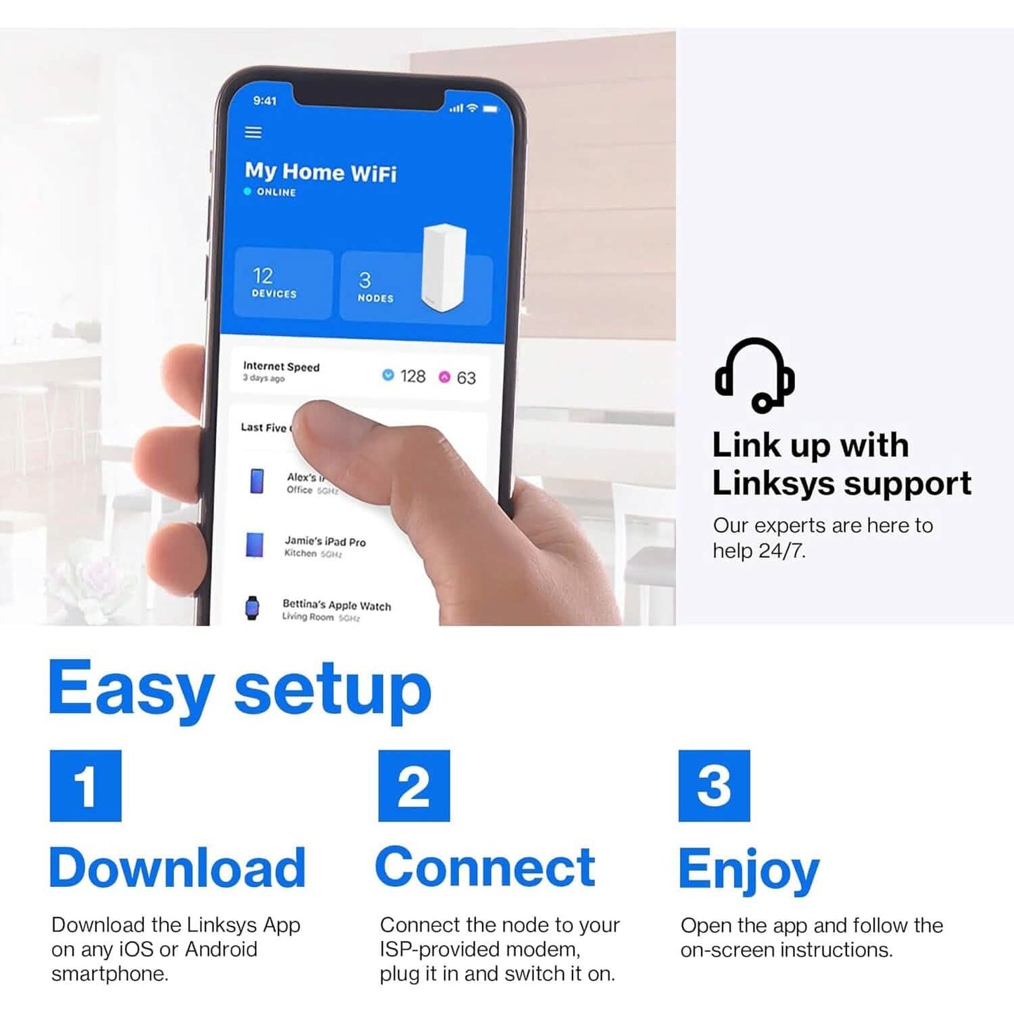 Linksys Atlas Pro 6 WiFi Router - AX5400 WiFi 6 Router - Dual-Band Mesh WiFi System (Refurbished) DailySale