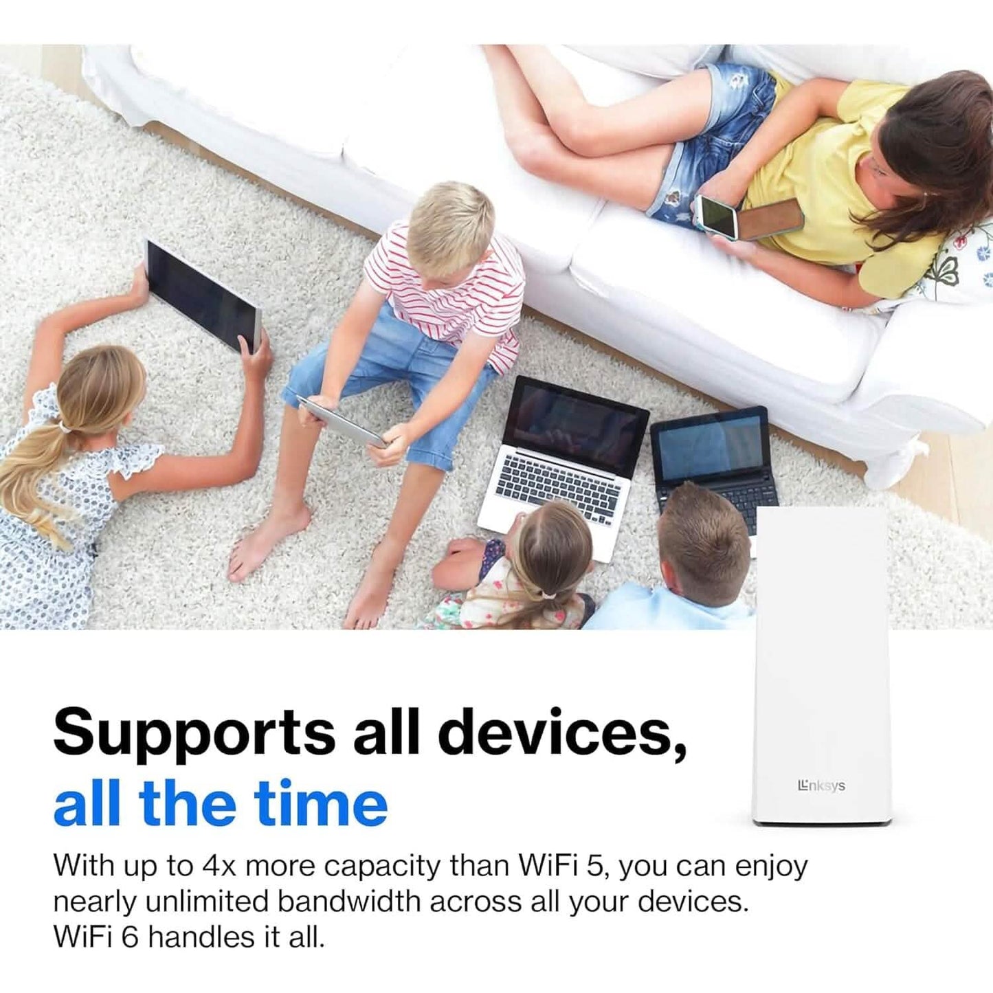 Linksys Atlas Pro 6 WiFi Router - AX5400 WiFi 6 Router - Dual-Band Mesh WiFi System (Refurbished) DailySale