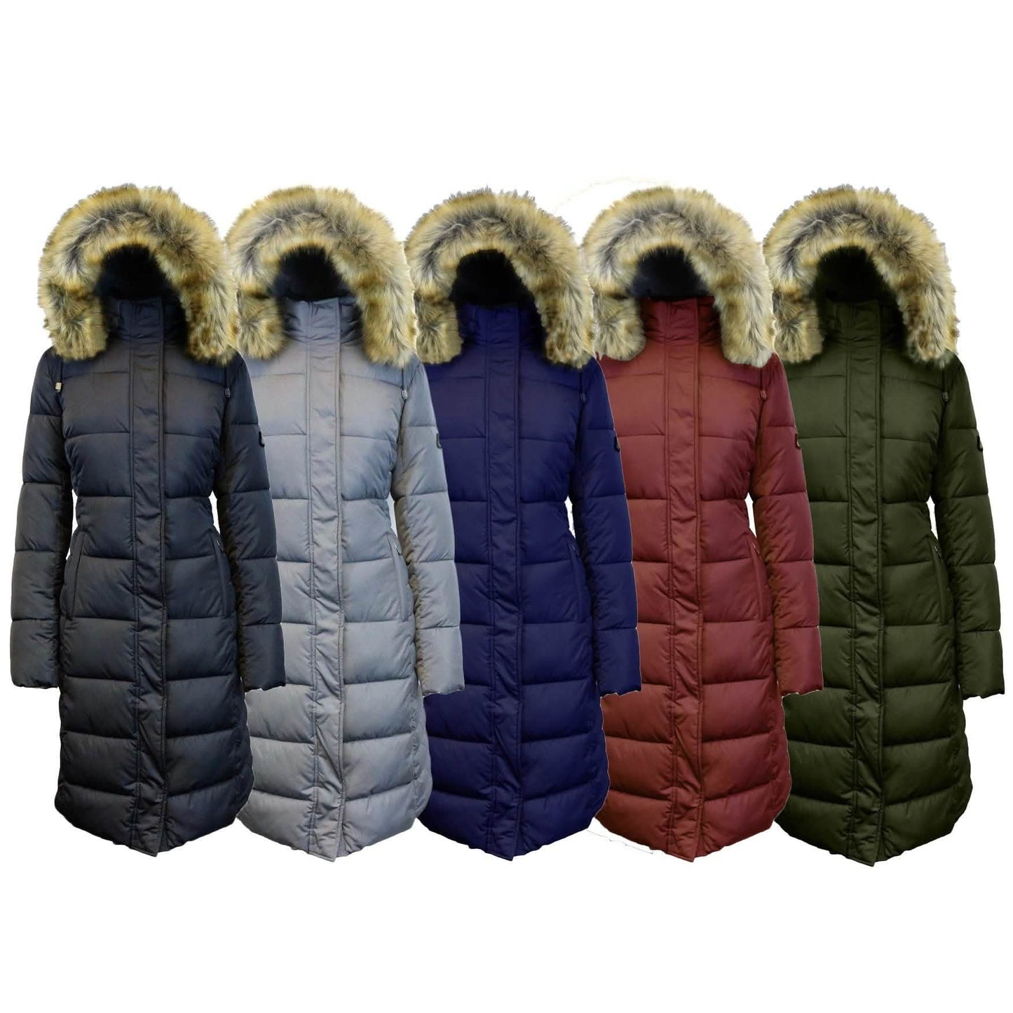 Long Heavyweight Parka Jacket with Faux-Fur Hood DailySale