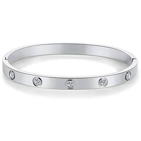 Love Friendship Bracelet Bangle with Cubic Zirconia Stones DailySale