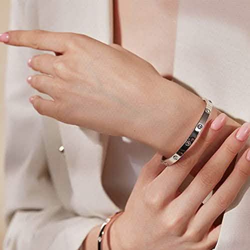 Love Friendship Bracelet Bangle with Cubic Zirconia Stones DailySale