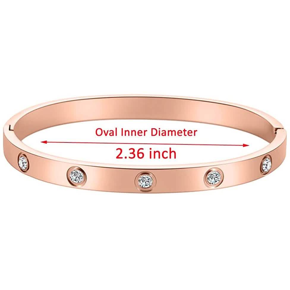 Love Friendship Bracelet Bangle with Cubic Zirconia Stones DailySale
