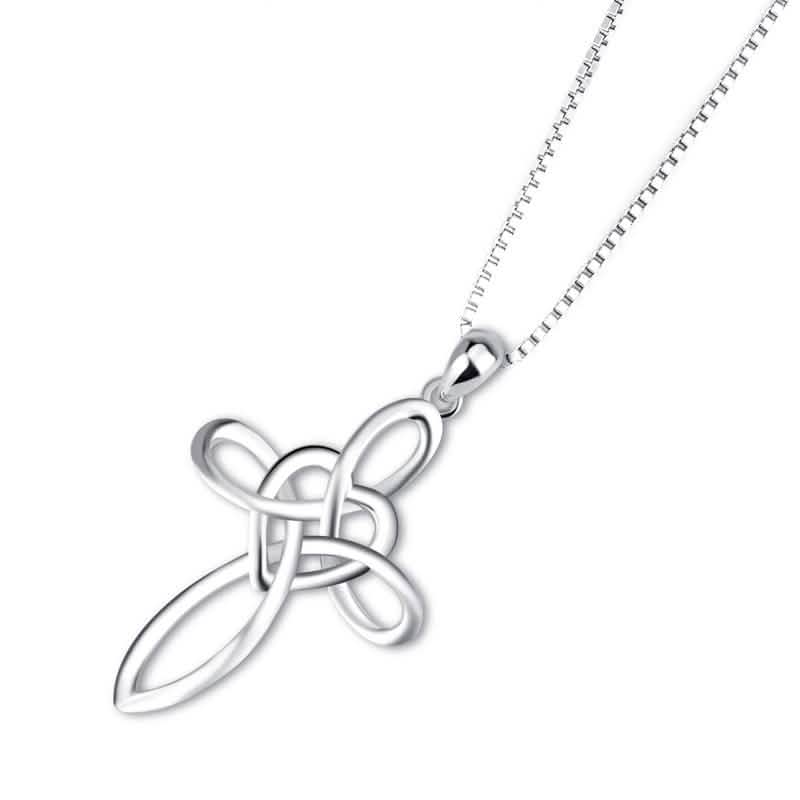 Lovely Sterling Silver Cross Pendant Necklace DailySale