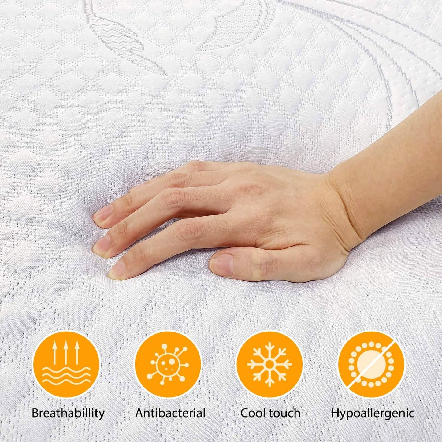 LSOFT Mattress Pad Gel Infused Memory Foam Mattress Topper 4 Corner Elastic Anchor Band Washable Bed Cover DailySale