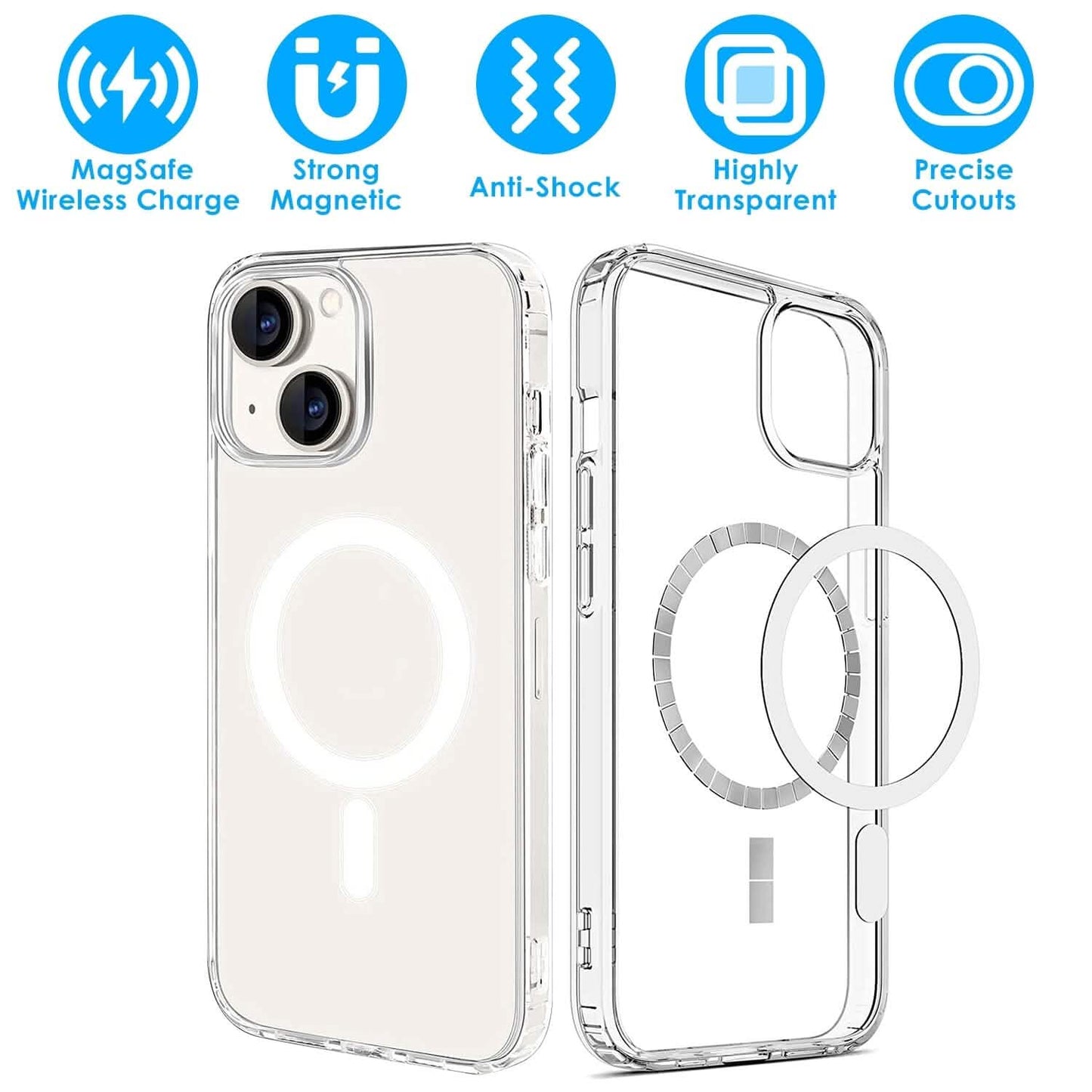 Magnetic Clear Phone Case Shockproof Transparent Phone Cover DailySale