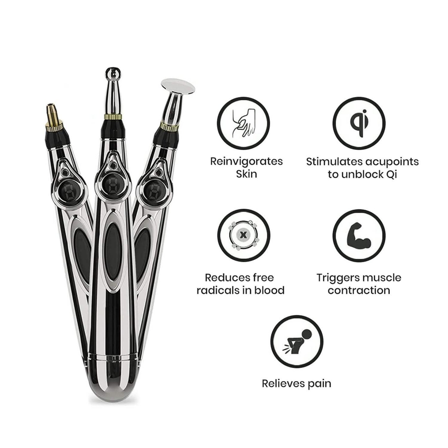 Magnetic Electric Acupuncture Meridians Laser Therapy Heal Massage Pen DailySale