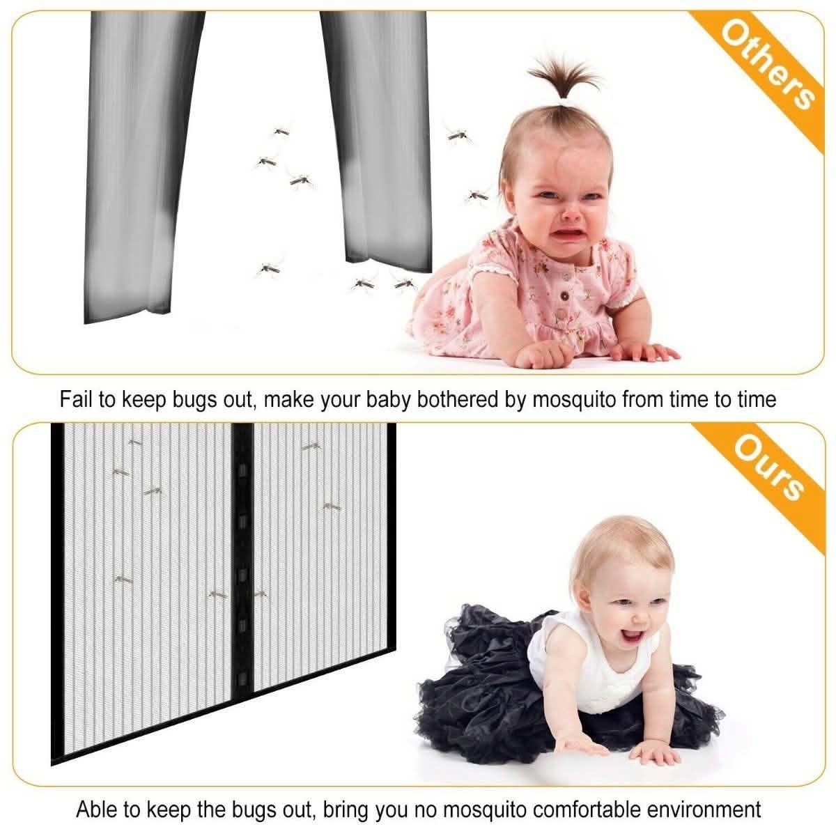Magnetic Screen Door Hand-Free Mosquito Screen Door Net DailySale