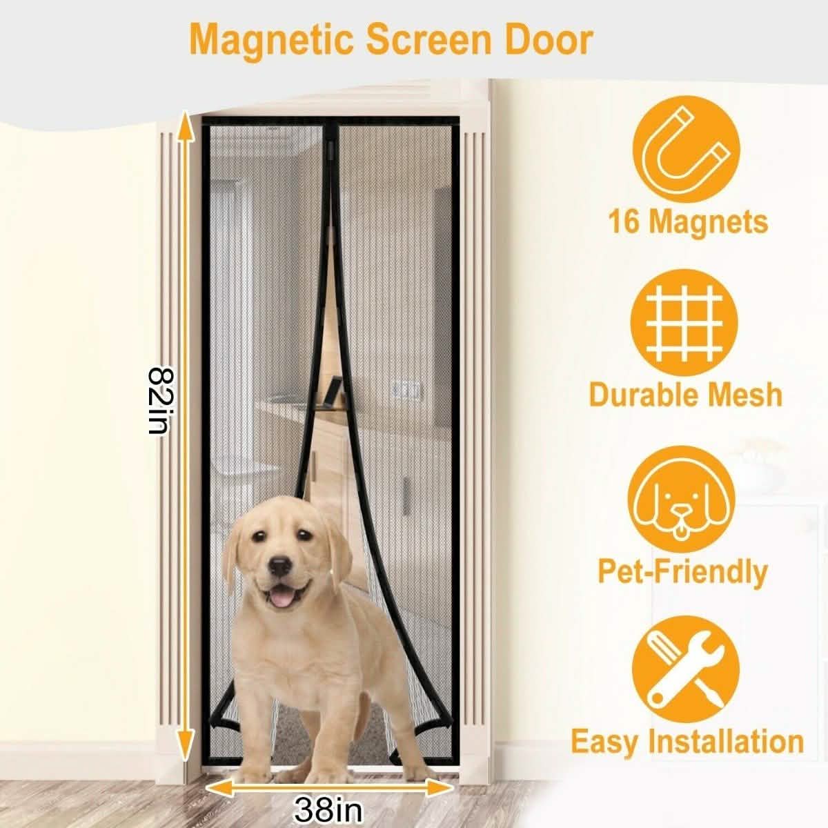 Magnetic Screen Door Hand-Free Mosquito Screen Door Net DailySale