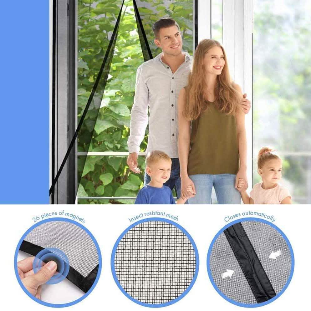 Magnetic Screen Door With Durable Fiberglass Mosquito Mesh Curtain DailySale