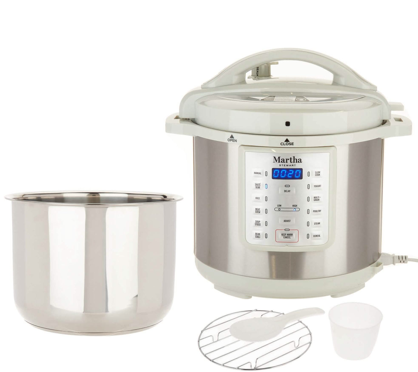 Martha Stewart 8-qt 7-in-1 Digital Stainless Steel Pressure Cooker DailySale