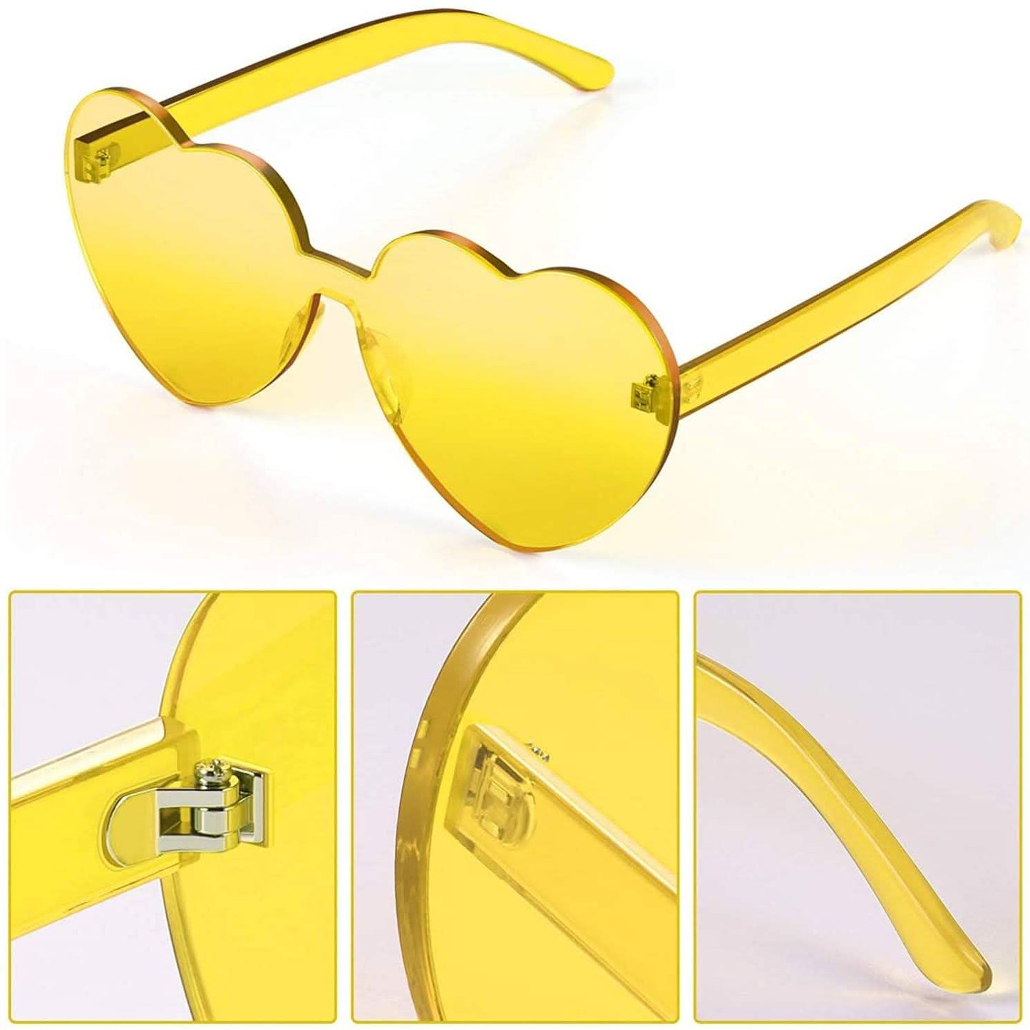 Maxdot Heart Shape Sunglasses Party Sunglasses DailySale