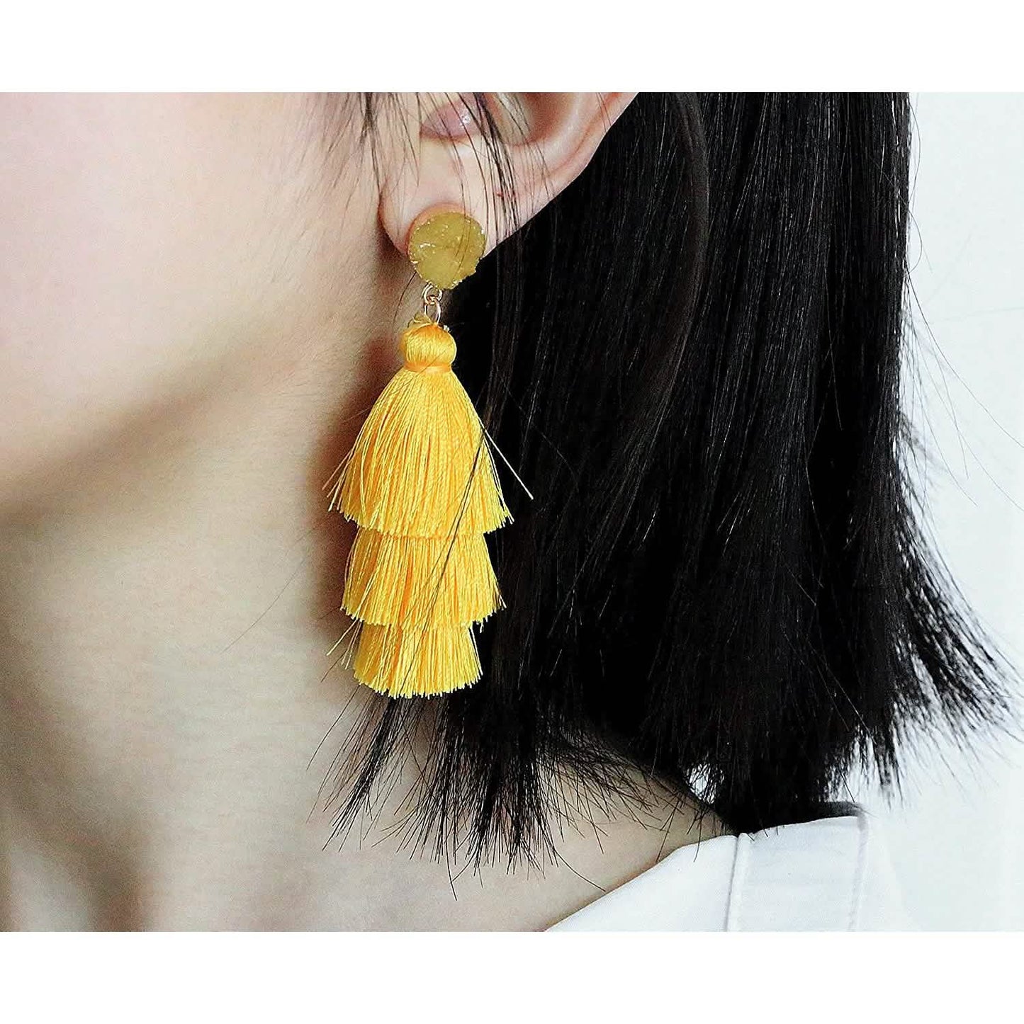 Me&Hz Colorful Layered Tassel Earrings DailySale