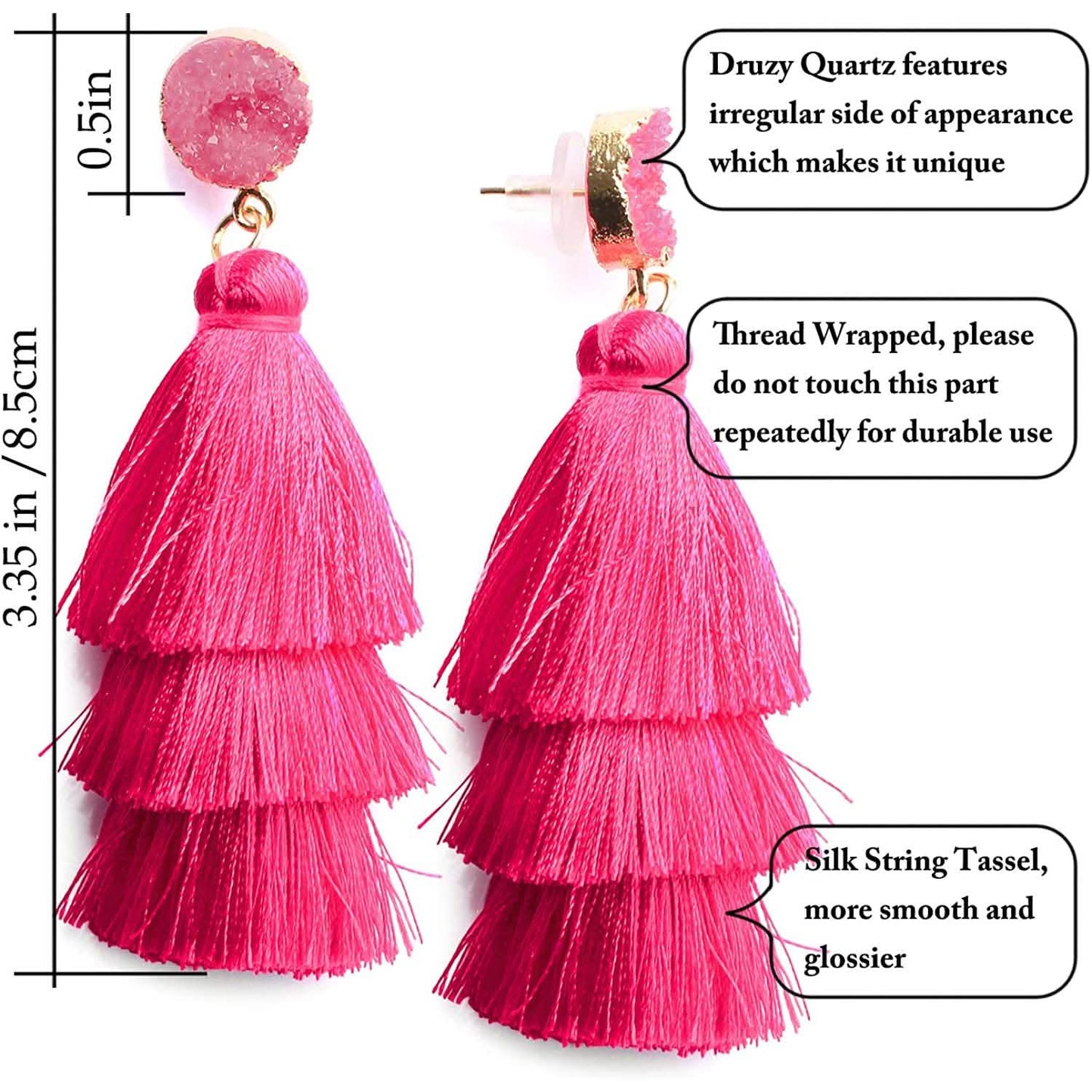 Me&Hz Colorful Layered Tassel Earrings DailySale