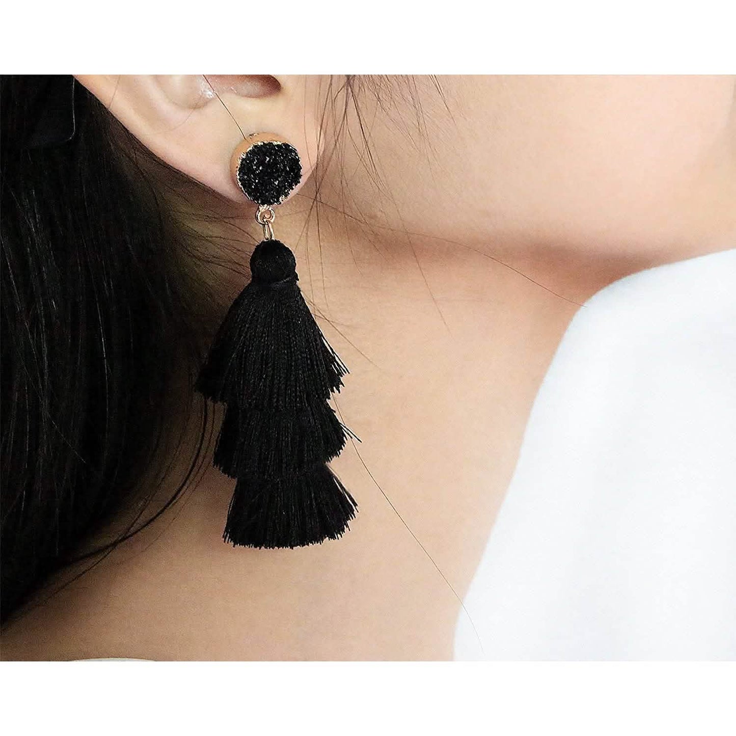 Me&Hz Colorful Layered Tassel Earrings DailySale