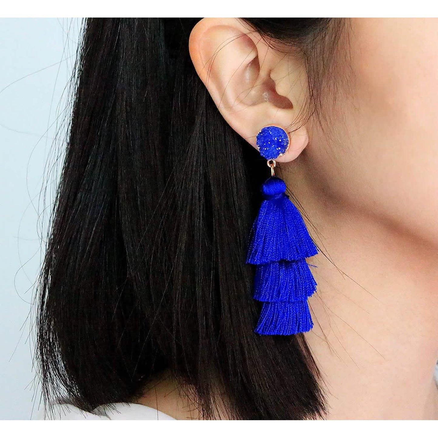 Me&Hz Colorful Layered Tassel Earrings DailySale