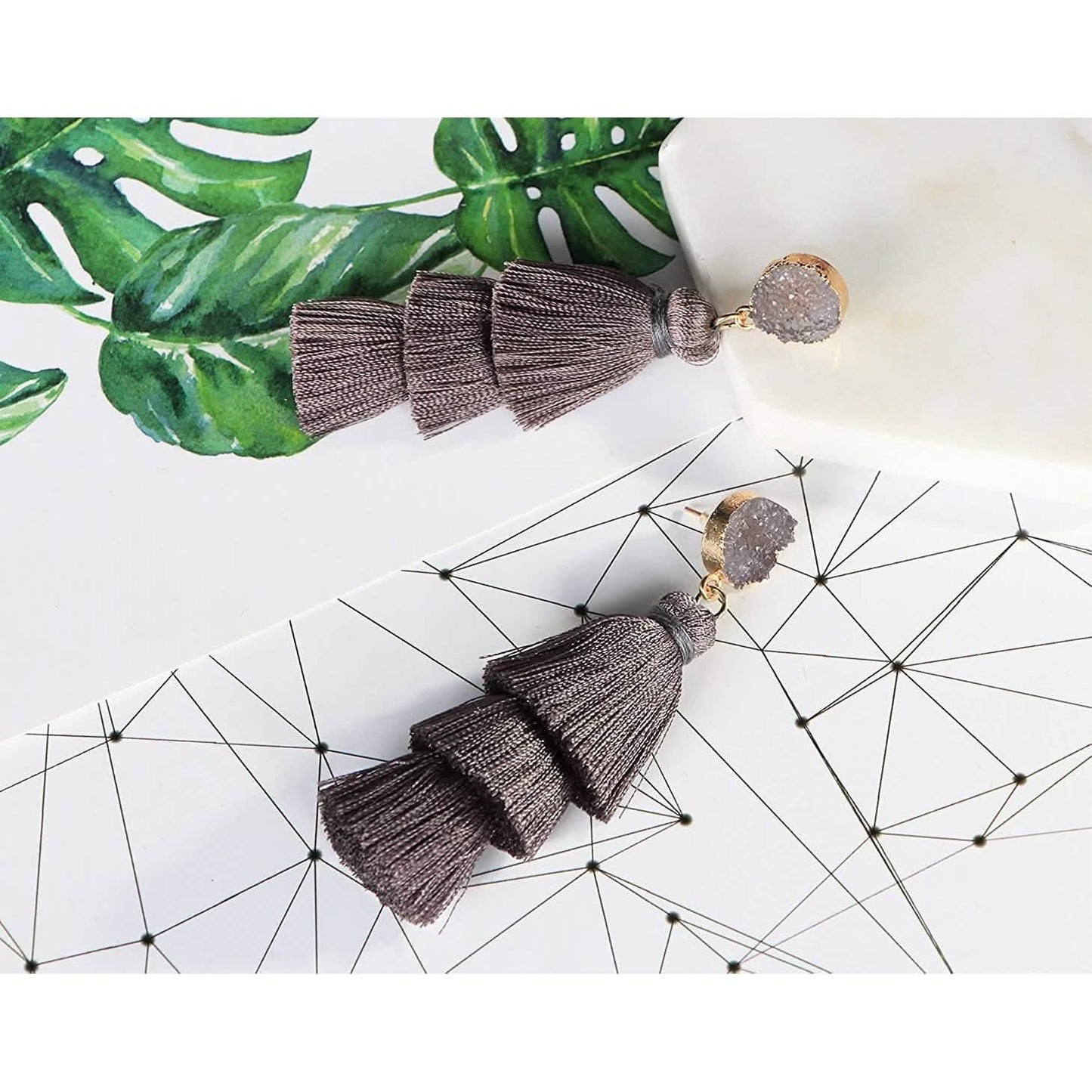 Me&Hz Colorful Layered Tassel Earrings DailySale