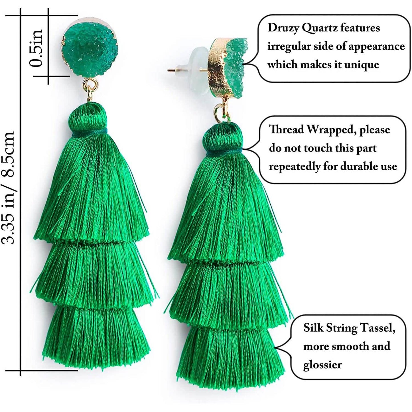 Me&Hz Colorful Layered Tassel Earrings DailySale