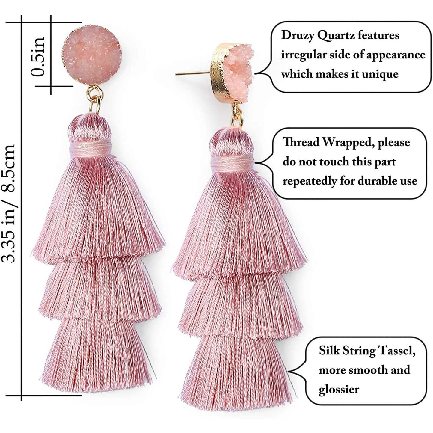 Me&Hz Colorful Layered Tassel Earrings DailySale