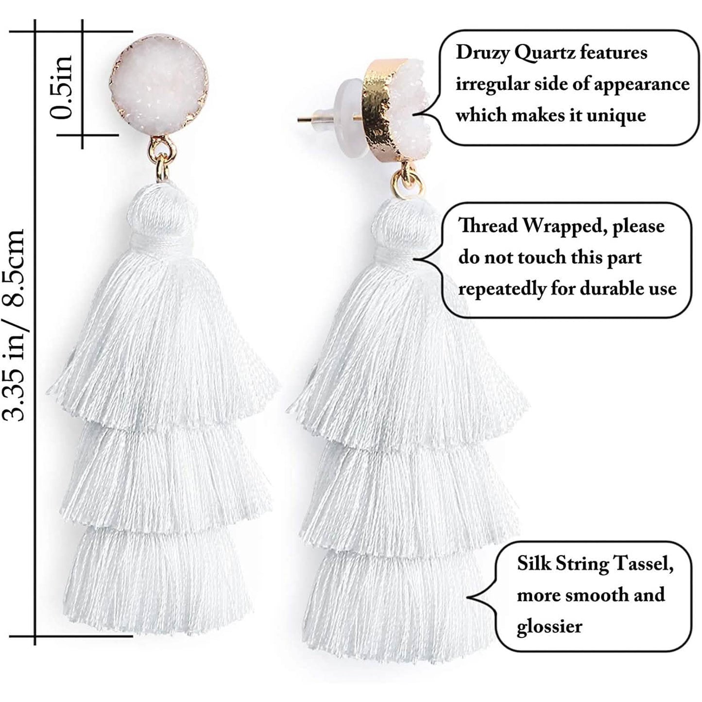 Me&Hz Colorful Layered Tassel Earrings DailySale