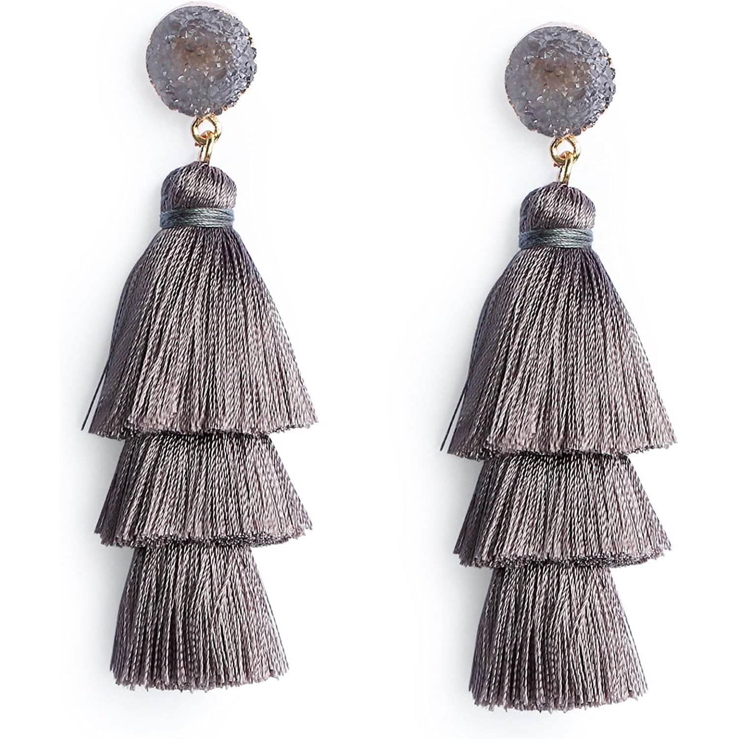 Me&Hz Colorful Layered Tassel Earrings DailySale