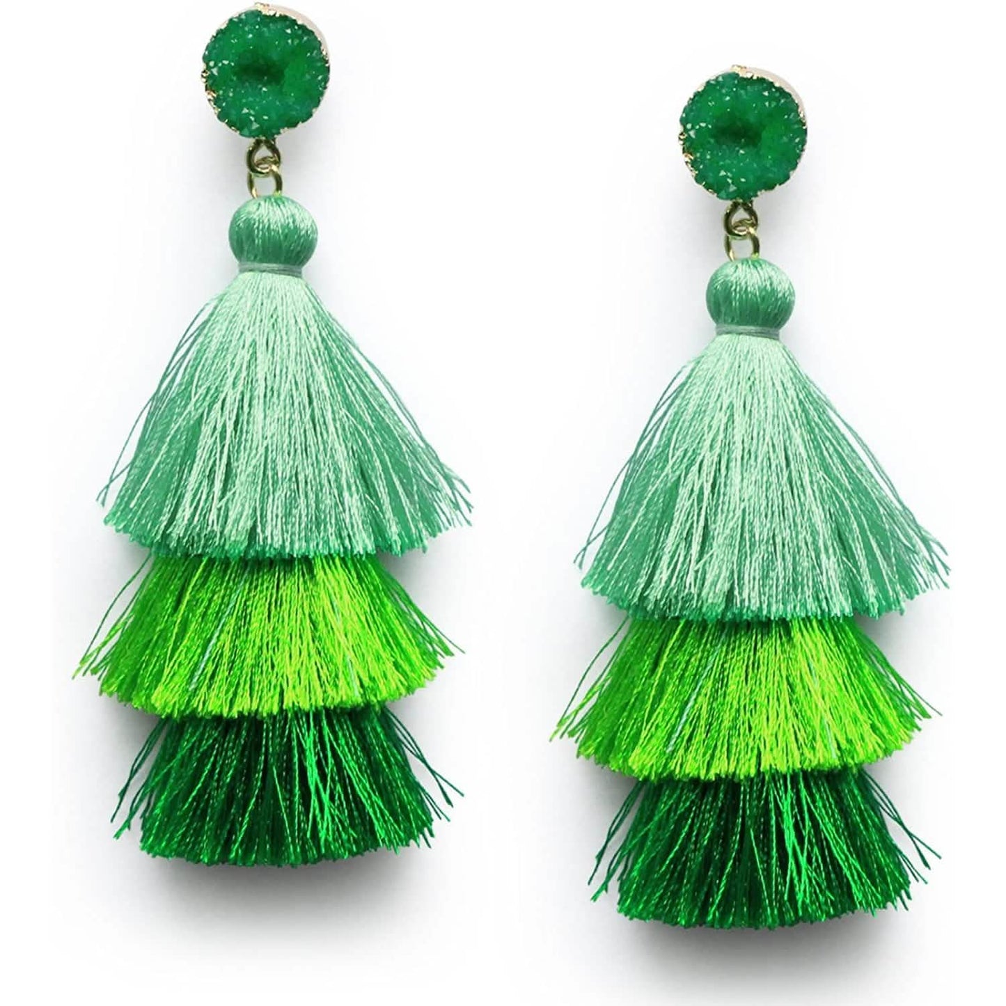 Me&Hz Colorful Layered Tassel Earrings DailySale