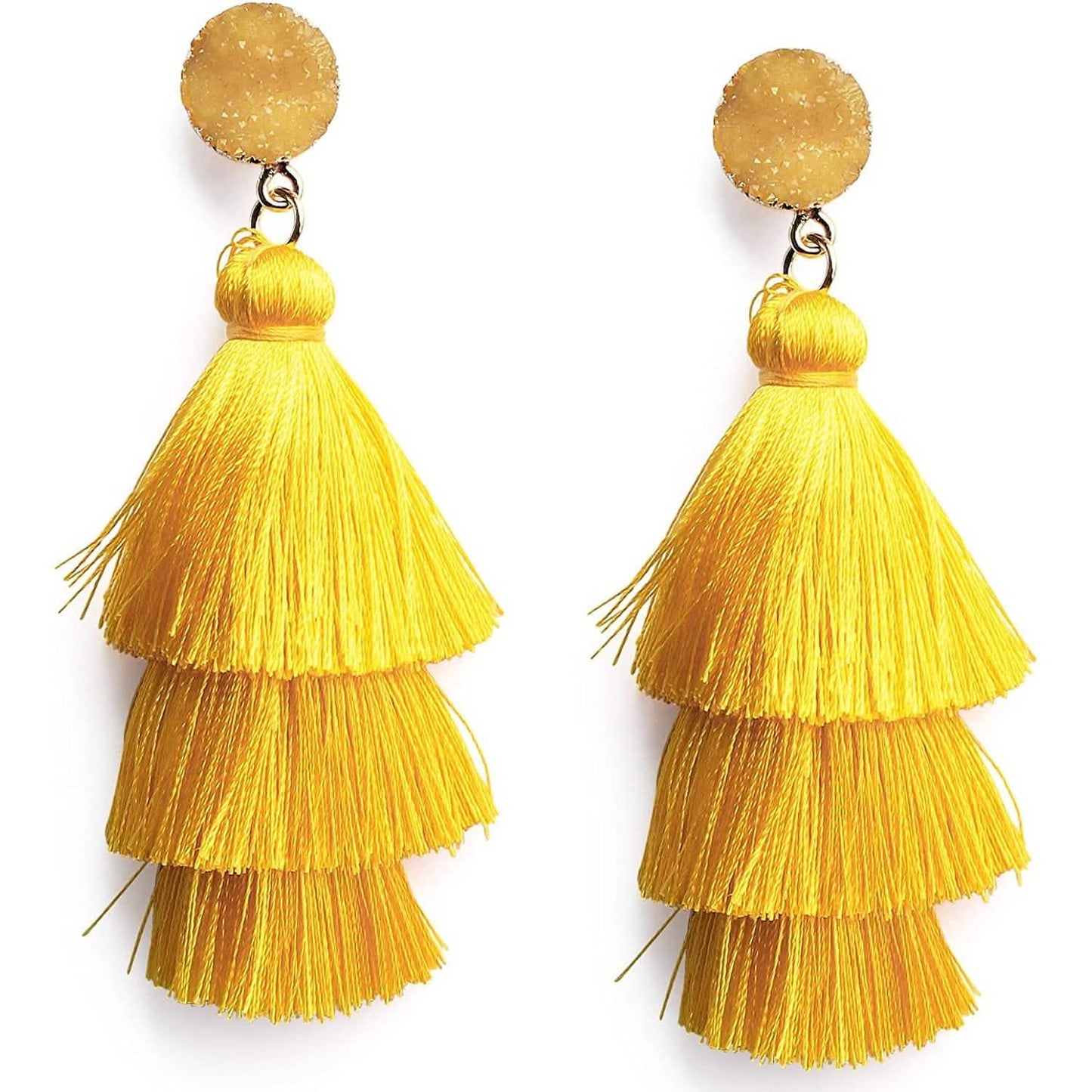 Me&Hz Colorful Layered Tassel Earrings DailySale