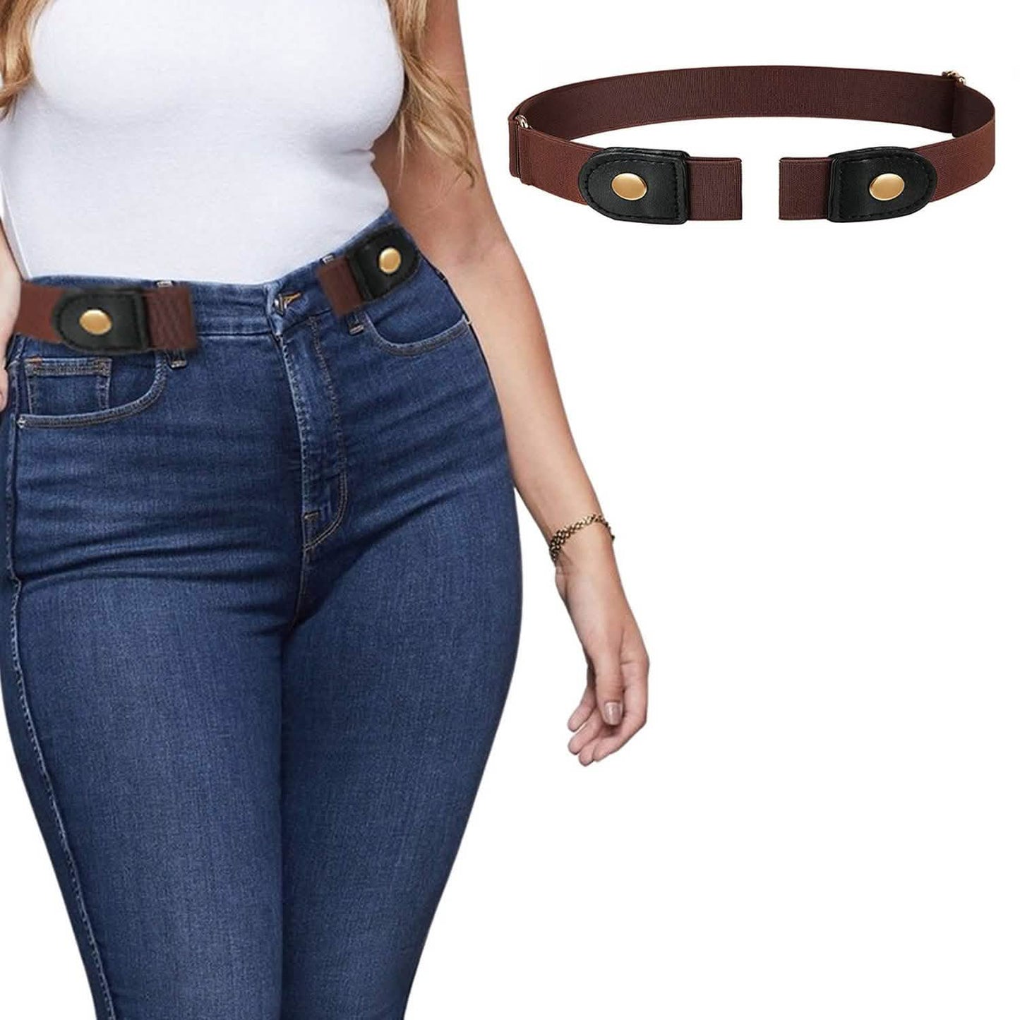 Men And Women's Buckle Free Adjustable Stretch Belts DailySale