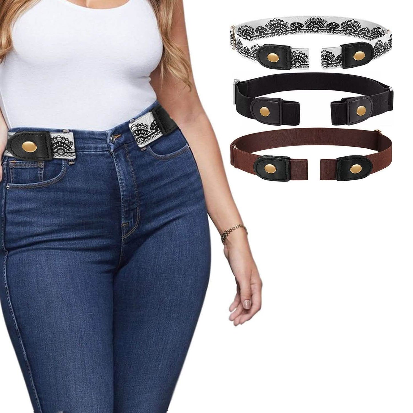 Men And Women's Buckle Free Adjustable Stretch Belts DailySale