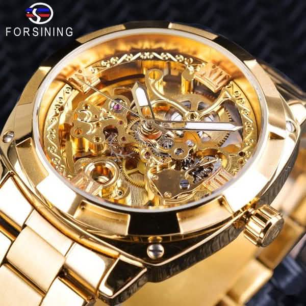 Men Luxury Skeleton Automatic Winding Mechanical Watch DailySale